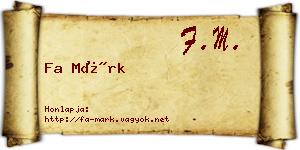 Fa Márk névjegykártya