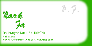 mark fa business card